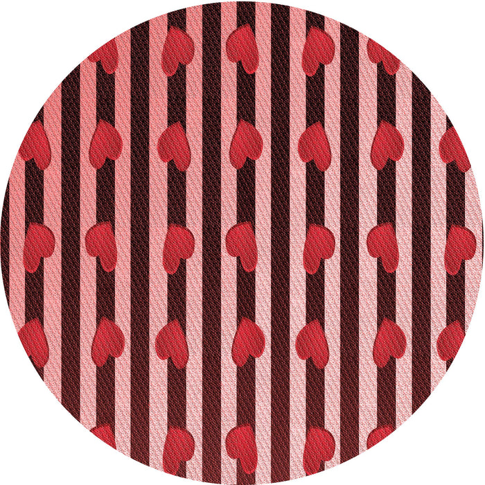 Square Patterned Pastel Red Pink Rug, pat2581rd