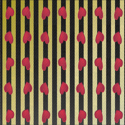 Square Patterned Metallic Gold Novelty Rug, pat2581