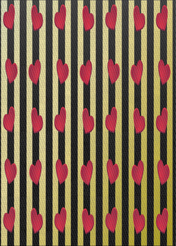 Patterned Metallic Gold Novelty Rug, pat2581