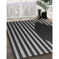 Patterned Midnight Gray Rug, pat2582gry