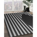 Patterned Midnight Gray Rug in Family Room, pat2582gry