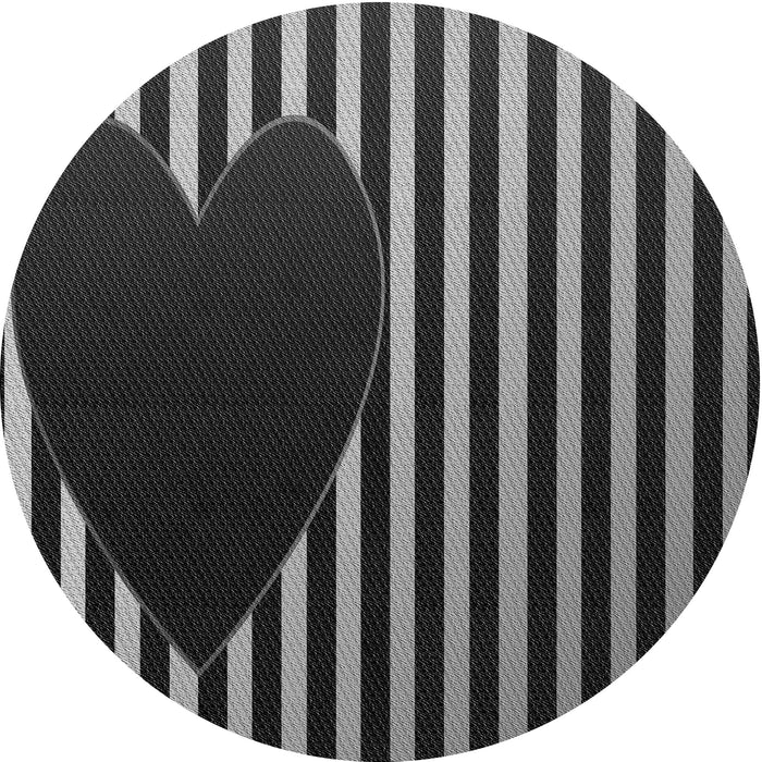 Square Patterned Midnight Gray Rug, pat2582gry