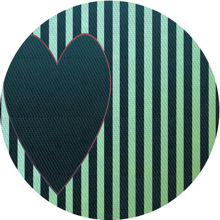 Square Patterned Mint Green Rug, pat2582lblu