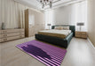 Patterned Purple Rug in a Bedroom, pat2582pur