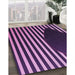 Machine Washable Transitional Purple Rug in a Family Room, wshpat2582pur