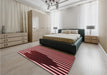 Patterned Red Rug in a Bedroom, pat2582rd