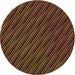 Square Patterned Black Brown Rug, pat2583org