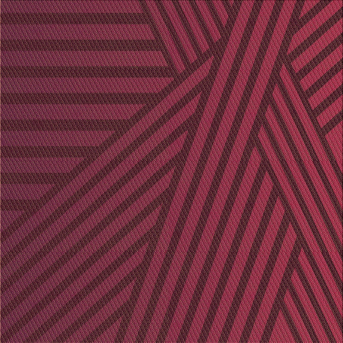 Round Patterned Bright Maroon Red Rug, pat2584brn