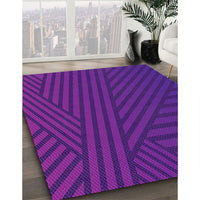 Patterned Bright Purple Rug, pat2584pur