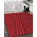 Machine Washable Transitional Red Rug in a Family Room, wshpat2584rd