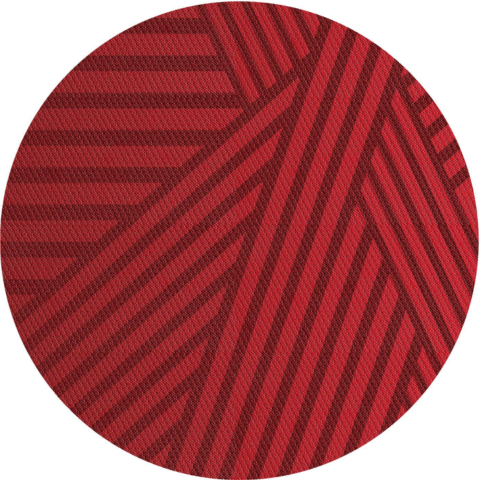 Square Patterned Red Rug, pat2584rd