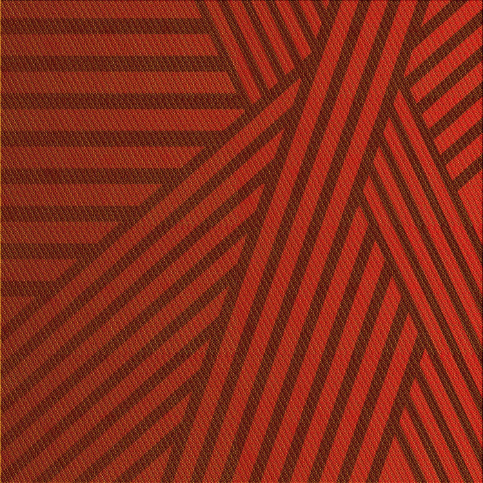 Round Patterned Red Rug, pat2584yw