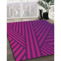 Patterned Crimson Purple Novelty Rug, pat2584