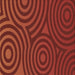 Round Patterned Red Rug, pat2585brn