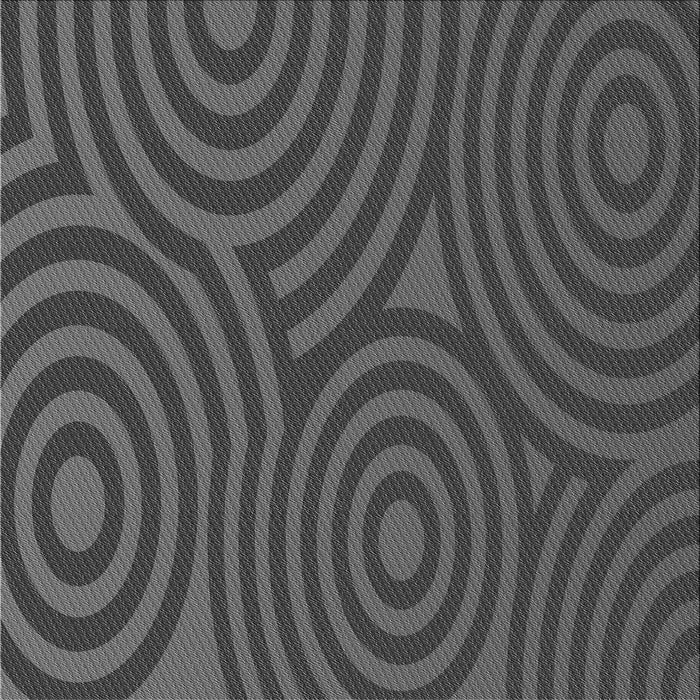 Round Patterned Silver Gray Rug, pat2585gry