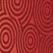 Round Patterned Red Rug, pat2585org