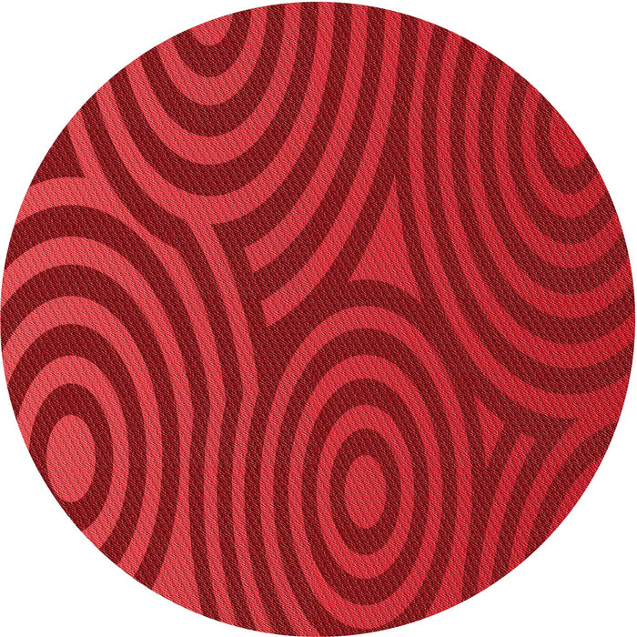 Square Patterned Red Rug, pat2585rd