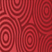 Round Patterned Red Rug, pat2585rd
