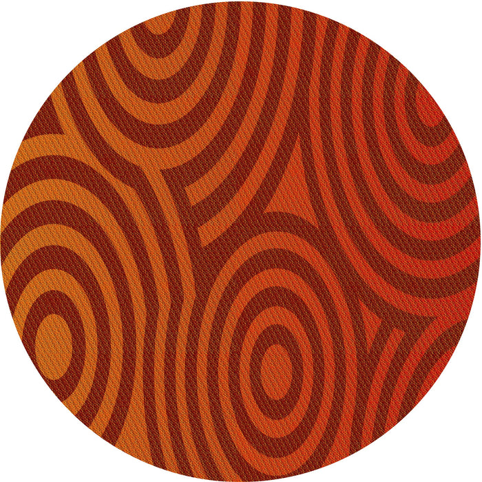 Square Patterned Scarlet Red Rug, pat2585yw