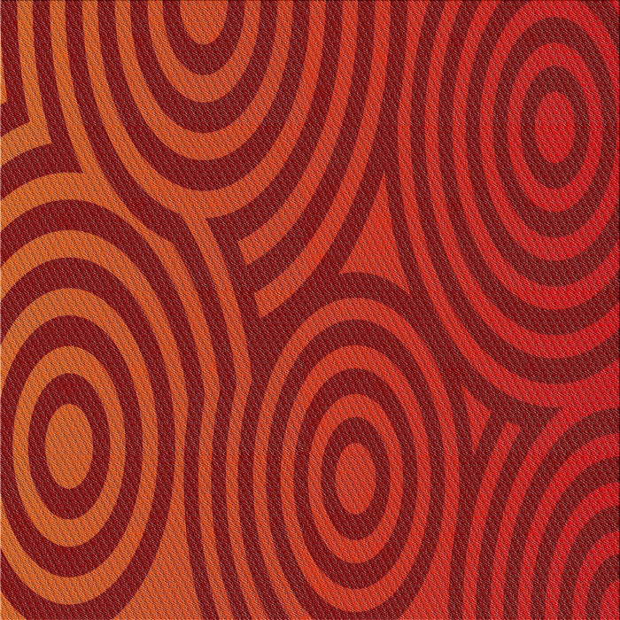 Square Patterned Red Novelty Rug, pat2585