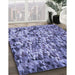 Patterned Deep Periwinkle Purple Rug in Family Room, pat2586blu