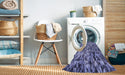 Machine Washable Transitional Deep Periwinkle Purple Rug in a Washing Machine, wshpat2586blu