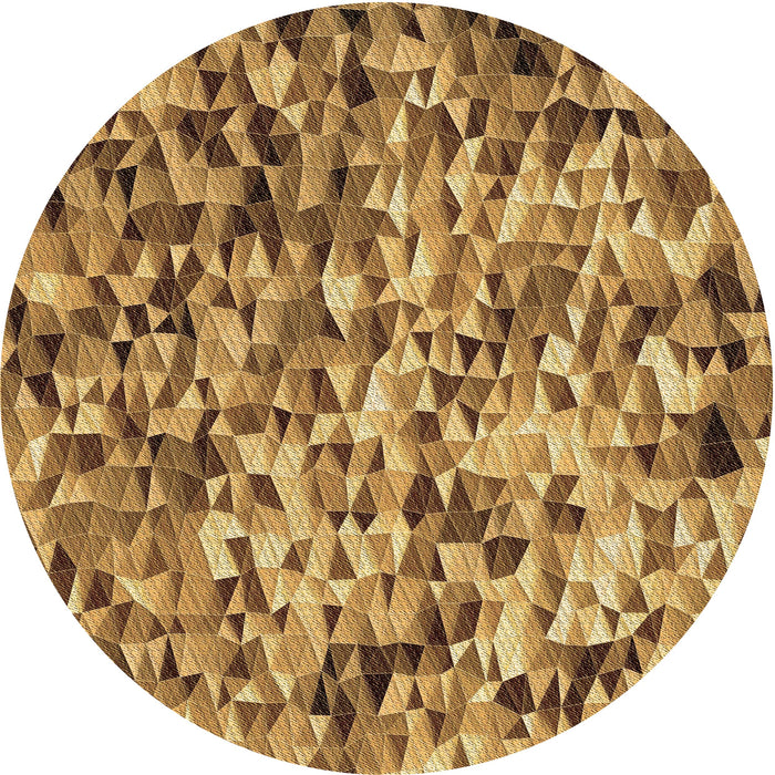 Square Patterned Saddle Brown Rug, pat2586brn