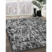 Patterned Dark Gray Rug in Family Room, pat2586gry
