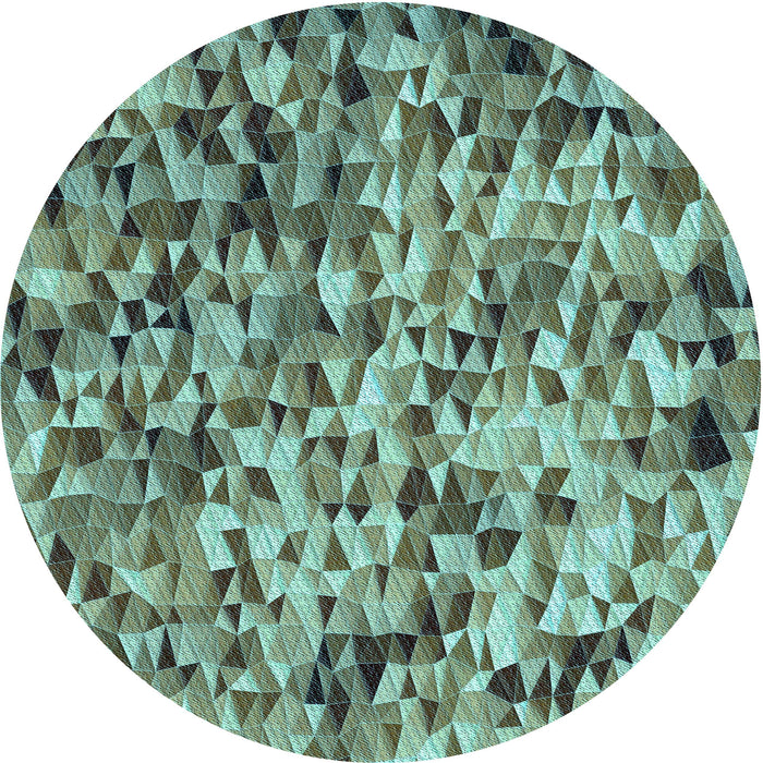 Square Patterned Medium Aqua Marine Green Rug, pat2586lblu
