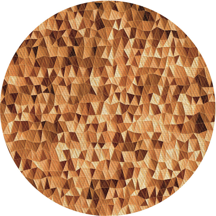 Square Patterned Orange Rug, pat2586org