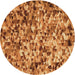 Square Patterned Orange Rug, pat2586org