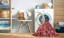 Machine Washable Transitional Red Rug in a Washing Machine, wshpat2586rd