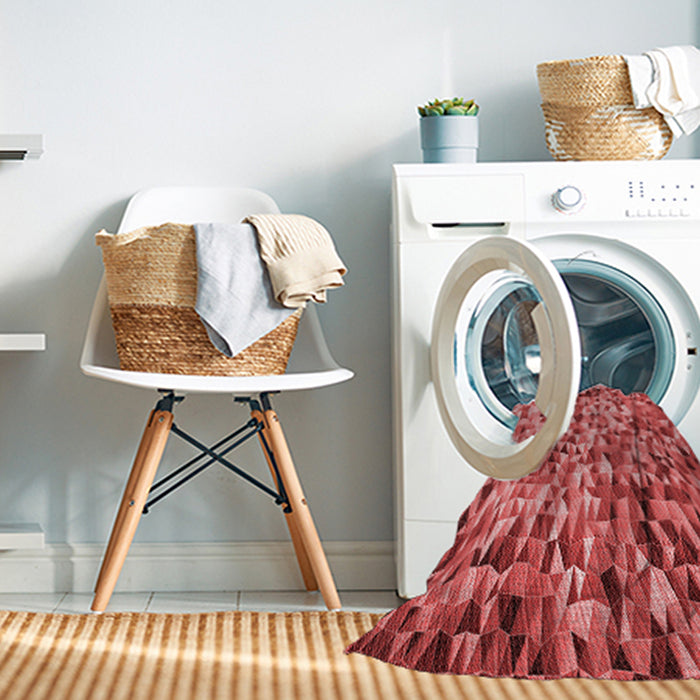 Machine Washable Transitional Red Rug in a Washing Machine, wshpat2586rd