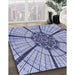 Patterned Deep Periwinkle Purple Rug in Family Room, pat2587blu