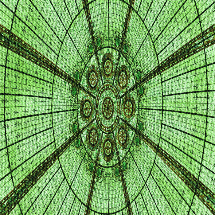 Machine Washable Transitional Yellow Green Rug, wshpat2587grn