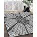 Patterned Platinum Silver Gray Rug in Family Room, pat2587gry