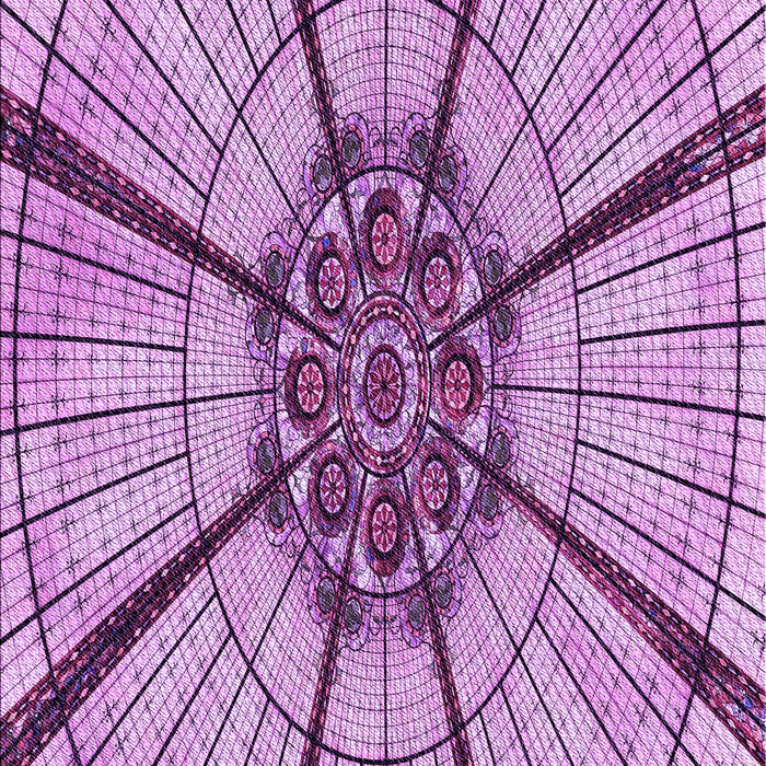 Patterned Pastel Purple Pink Rug, pat2587pur