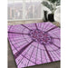 Patterned Pastel Purple Pink Rug in Family Room, pat2587pur