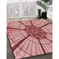 Patterned Pastel Pink Rug, pat2587rd