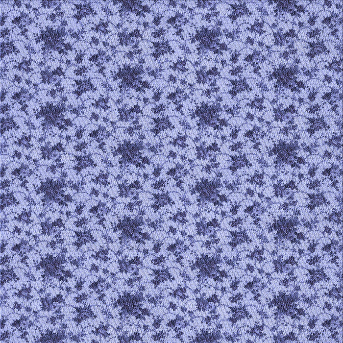 Round Patterned Jeans Blue Rug, pat2588blu