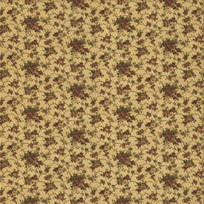 Round Patterned Saddle Brown Rug, pat2588brn