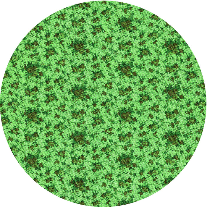 Square Machine Washable Transitional Emerald Green Rug in a Living Room, wshpat2588grn