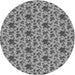 Square Patterned Cloud Gray Rug, pat2588gry