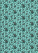 Patterned Turquoise Green Rug, pat2588lblu