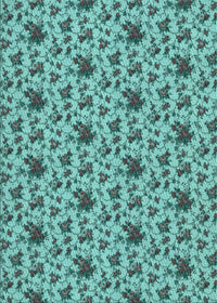 Machine Washable Transitional Turquoise Green Rug, wshpat2588lblu