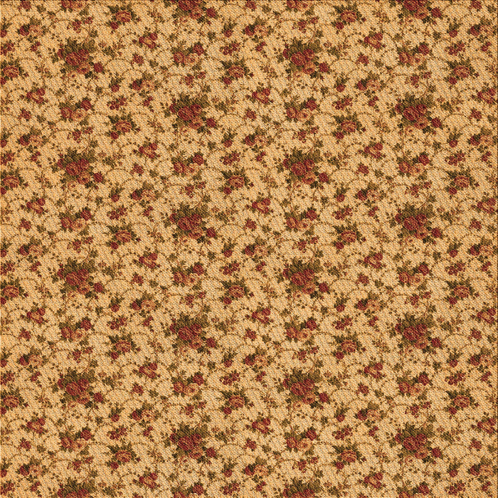 Round Machine Washable Transitional Orange Rug, wshpat2588org