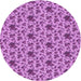 Square Patterned Violet Purple Rug, pat2588pur