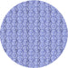 Square Patterned Blue Rug, pat2589blu