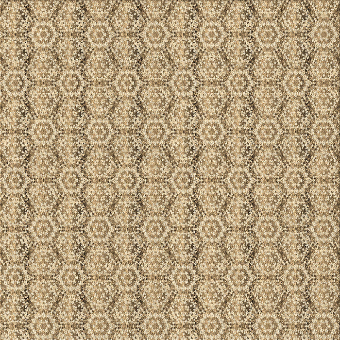 Round Machine Washable Transitional Light Brown Rug, wshpat2589brn