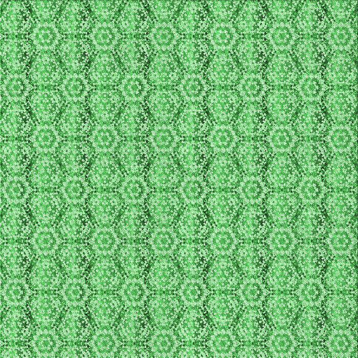 Round Patterned Jade Green Rug, pat2589grn